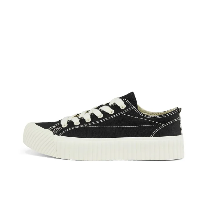 Kappa Wear resistant And Lightweight Low Top Canvas Shoes Unisex Black-0
