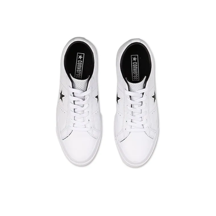 Converse One Star Perforated Leather Low Top 'White Black'-4