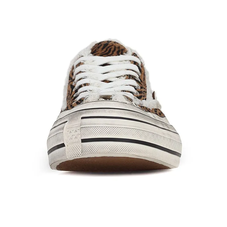 VESSEL G.o.p. Lows 'Tiger Print' Low Top Canvas Shoes Unisex Brown-3