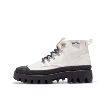 Palladium Pampa Canvas Shoes Unisex High Top Bright White/Black