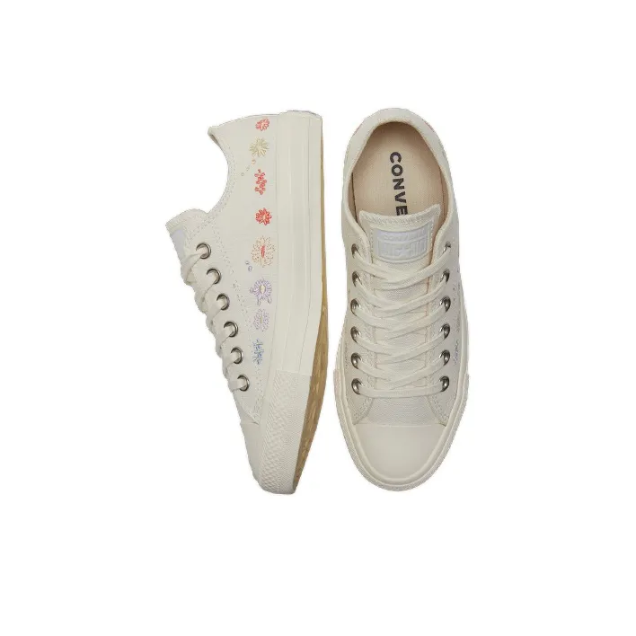 Converse Women's Chuck Taylor All Star Low 'Embroidered Floral Egret' Women's-3