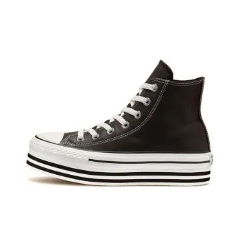 Converse Chuck Taylor All Star Platform High Top Leather Sponge Cake Sole Black White Women's