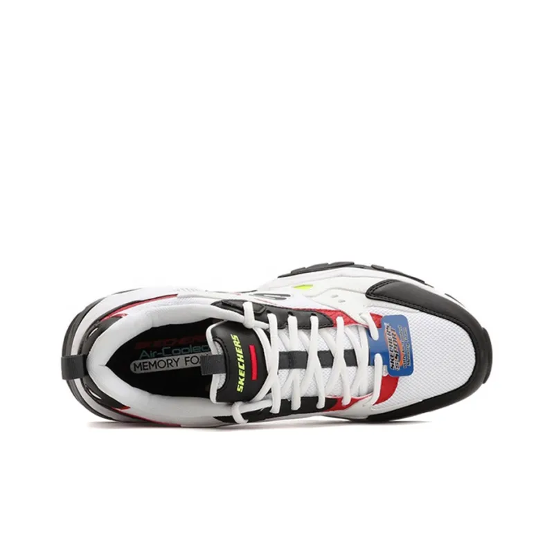 Skechers Stamina V2 Anti-Slip Wear-Resistant Low-Top Chunky Sneakers Men's White Black-2