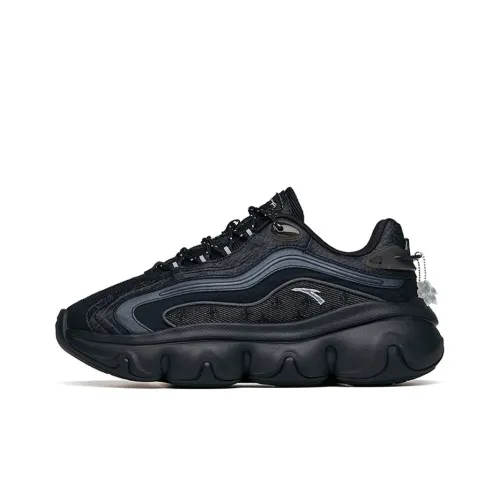 Anta Meow Meow Shoes 2.0 Cushioning Anti Slip Wear Resistant Breathability Low Top Chunky Sneakers Women's Black