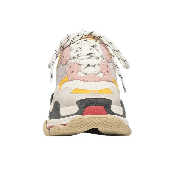 Balenciaga Triple S Cream Yellow Red Women's-2