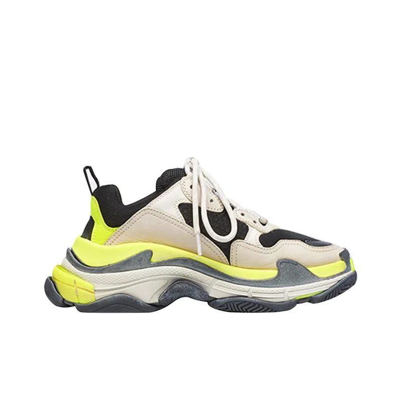 Balenciaga Triple S Yellow Grey Women's-1