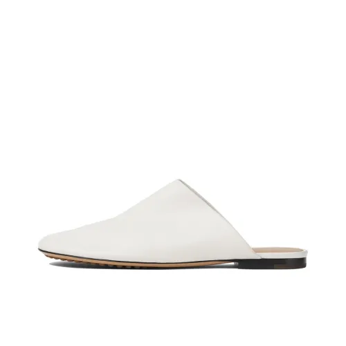 Bottega Veneta Dot Sock Leather Mules White Women's