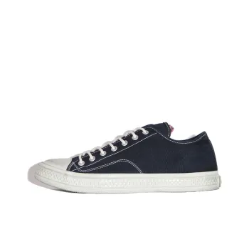 Acne Studios Anti Slip Wear Resistant Low Top Canvas Shoes Men's Black Distressed Style