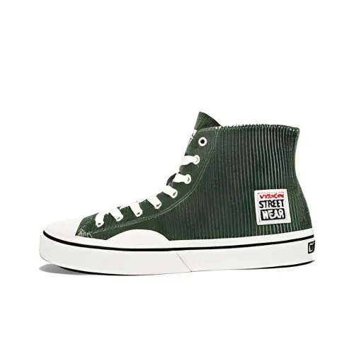 Vision Street Wear Canvas Shoes Unisex High-Top Green/Black/Red/White