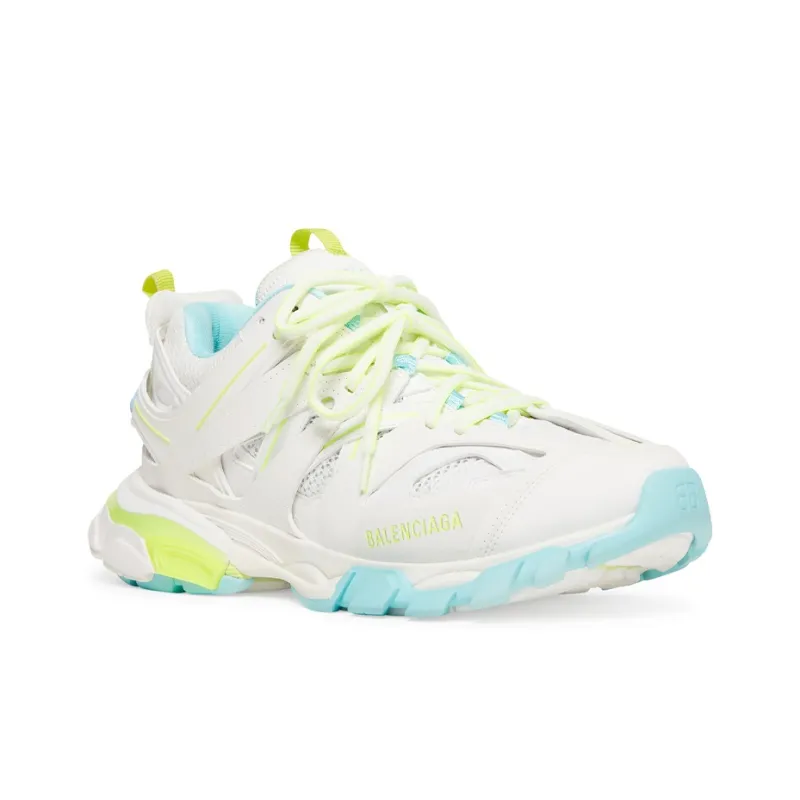 Balenciaga Track White Fluorescent Yellow Turquoise Women's-2