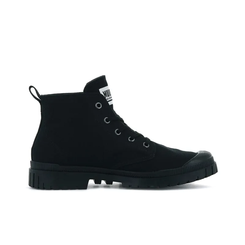Palladium Pampa Sp20 Hi Canvas Anti Slip And Wear Resistant Breathable High Top Canvas Shoes Unisex Black-1