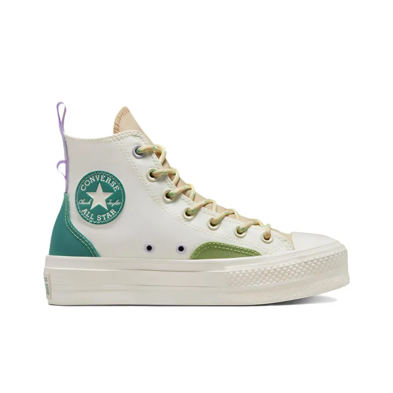 Converse Women's Chuck Taylor All Star Lift Platform High 'Colorblock Overlay Algae Coast' Women's-1