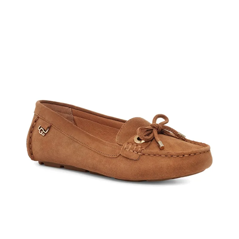 UGG ANSLEY Bow Glimmer Casual Single Shoes Women's Chestnut-2