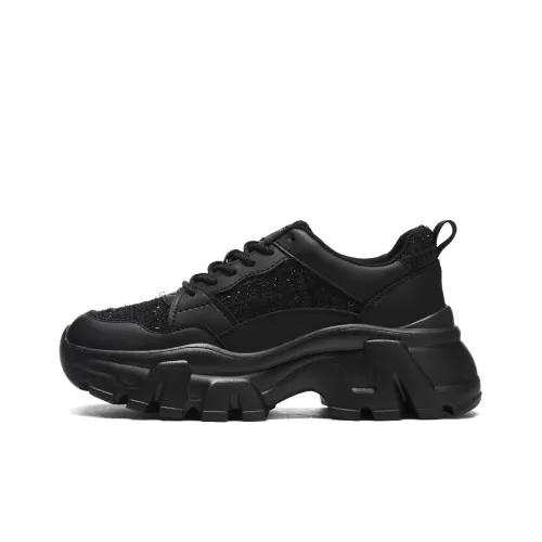 Rockfish Chunky Sneakers Women's Low-Top Black