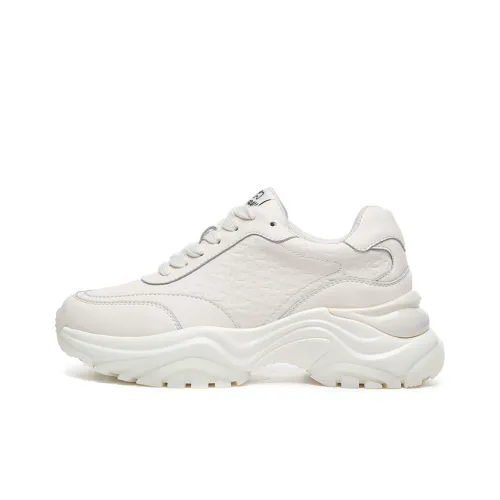 EVERAU Chunky Sneakers Women's Low-Top White