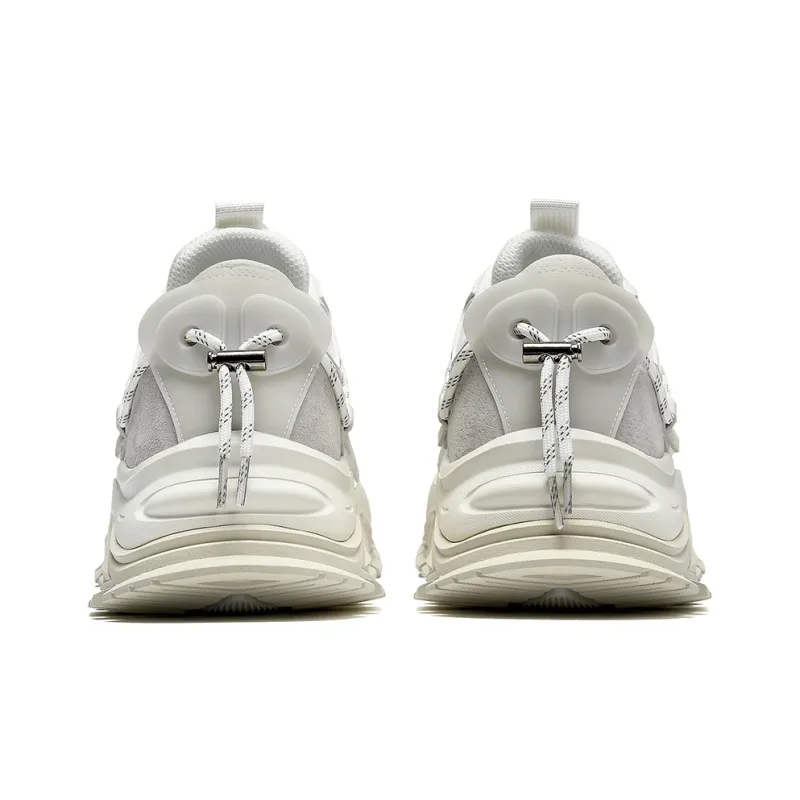 Masongarments Shark Tooth No. 2 Height Increasing Wear-Resistant Low-Top Chunky Sneakers Unisex Vintage White-5