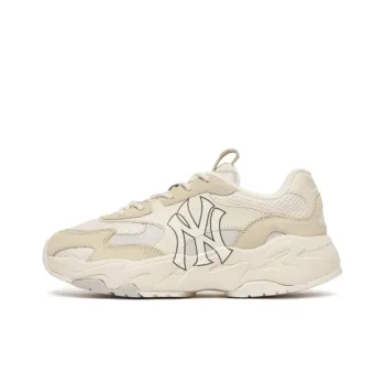 MLB Big Ball Chunky Lite SD Cushioning Anti Slip Wear Resistant Breathability Low Top Chunky Sneakers Unisex Khaki