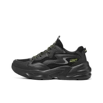 Skechers D'LITES Cushioned Breathable Impact Resistant Low Top Chunky Sneakers Men's Black