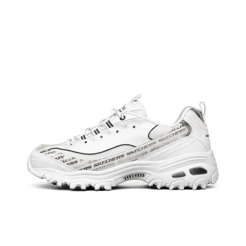 Skechers D'Lites 1.0 Low Sneaker Gs White/Black Women's-0