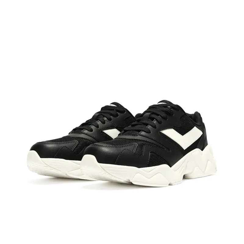 PONY Cushioning, Wear Resistant, Breathable, Coverage, Balance, Height Increasing Low Top Chunky Sneakers Women's Black-2