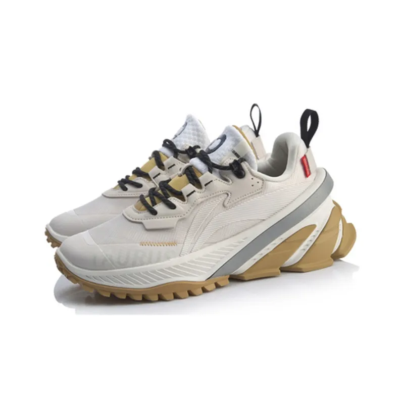 LiNing Bulls Low-Top Chunky Sneakers Men's White Brown-1