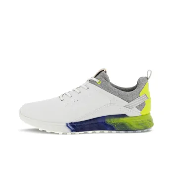 Ecco S Three Cushioning Anti Slip And Wear Resistant Coverage Low Top Golf Shoes Men's White Green