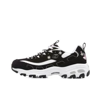 Skechers D'Lites 1.0 Chunky Sneakers Women's Low Top Black/White/Silver