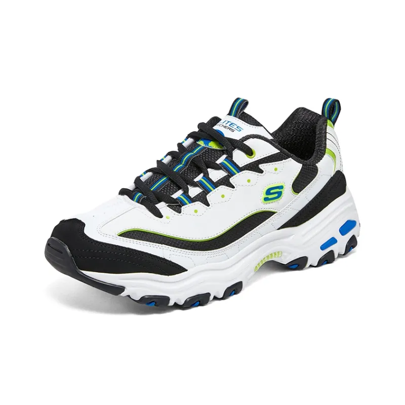 Skechers D'LITES 1.0 'White Black Neon Green'-2