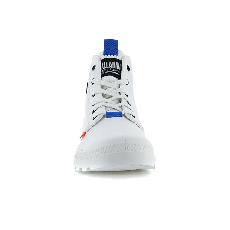Palladium Pampa Anti Slip And Wear Resistant Breathable High Top Canvas Shoes Unisex White-2
