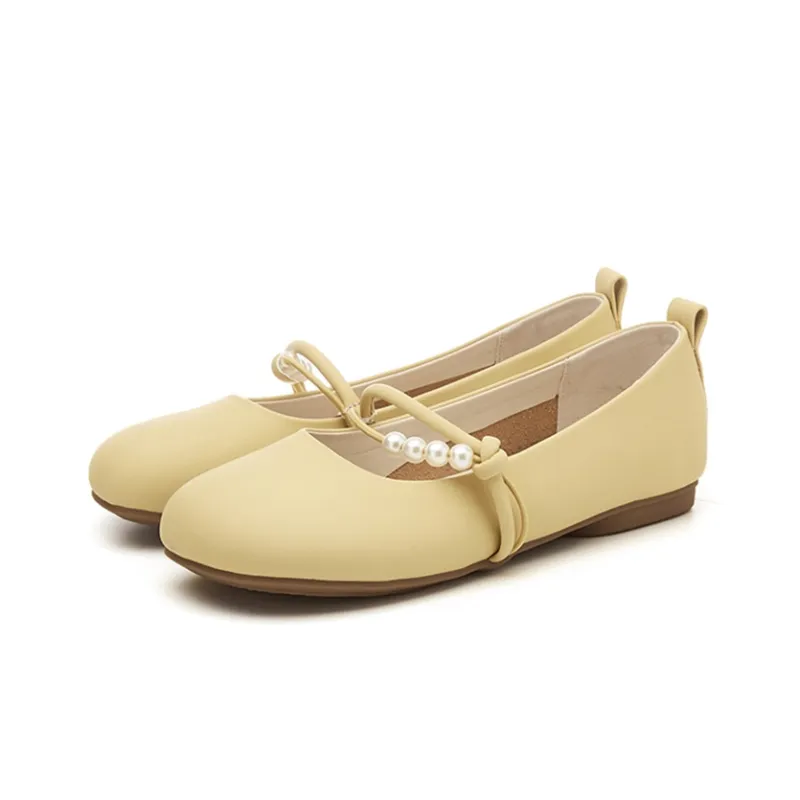 DAPHNE Casual Single Shoes Women's White Yellow-5