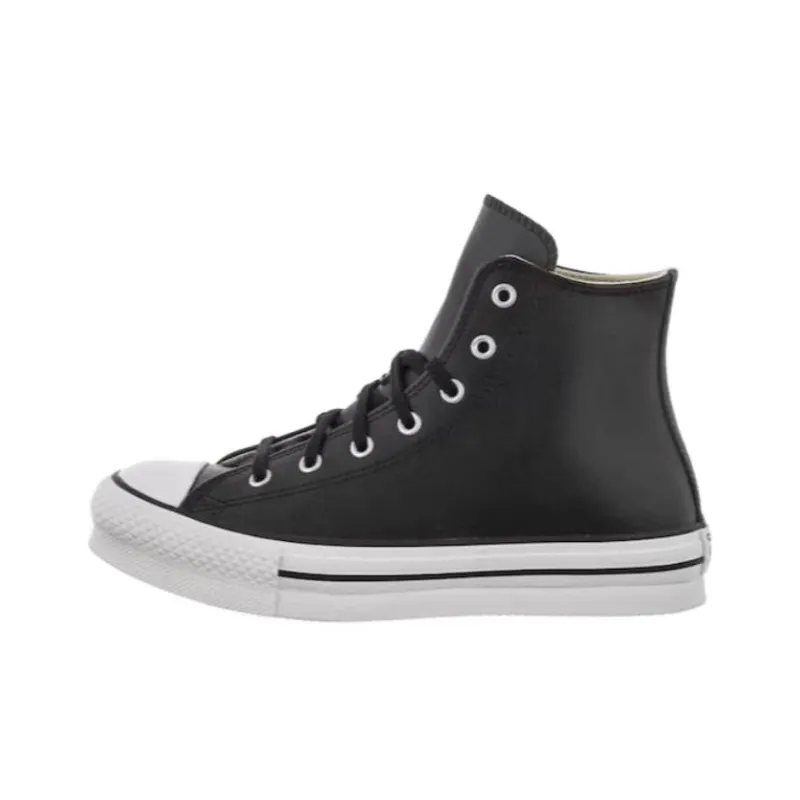 Converse Chuck Taylor All Star Eva Lift Platform Leather High Top 'Black' Gs-0