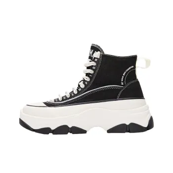 Champion Campus Canvas Shoes Women's High Top Black White