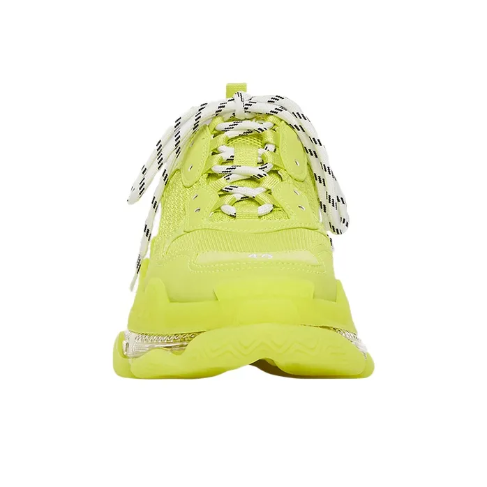 Balenciaga Triple S Clear Sole Fluo Yellow White Women's-2