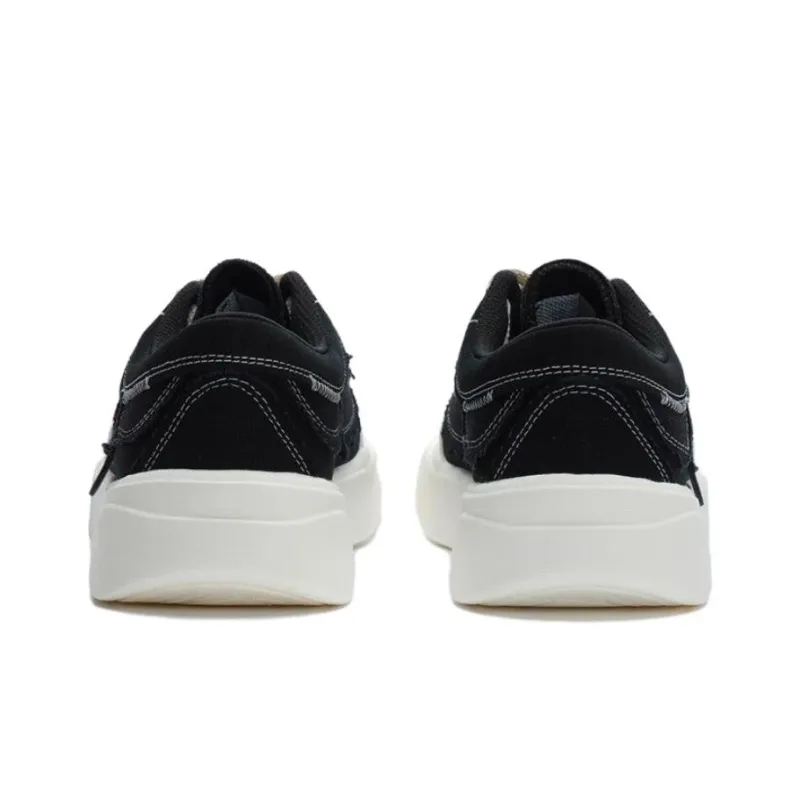FILA FUSION CURVE Curve Anti Slip And Wear Resistant Lightweight Low Top Canvas Shoes Women's Black White-3