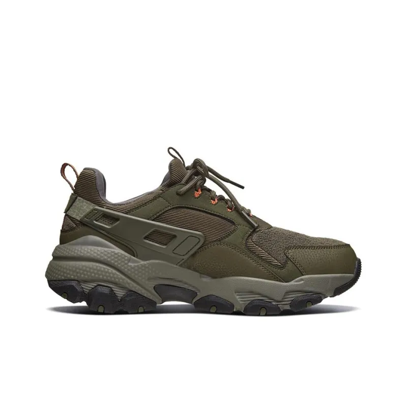 Skechers Sparta-Ma Cushioning Anti-Slip And Wear-Resistant Low-Top Chunky Sneakers Men's Olive Green-1