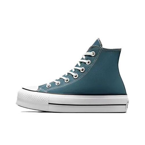 Converse Chuck Taylor All Star Lift Platform Canvas Anti Slip Wear Resistant High Top Canvas Shoes Women's Blue White