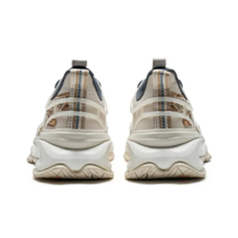 XTEP Shanhai Collection Chunky Sneakers Men Low Top Tea White/Clay-3