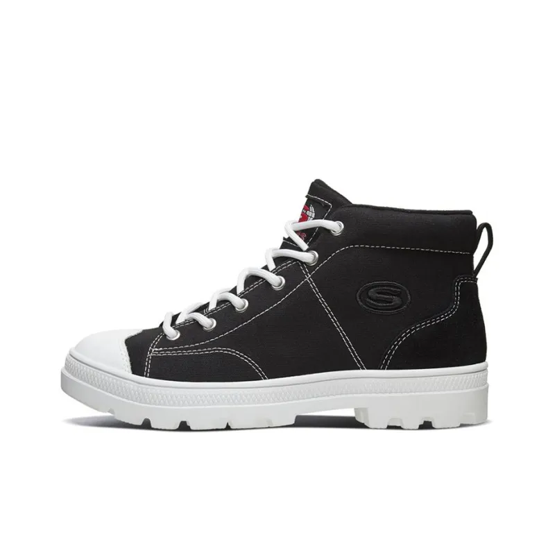 Skechers Roadies High Top Canvas Shoes Black Women's-0