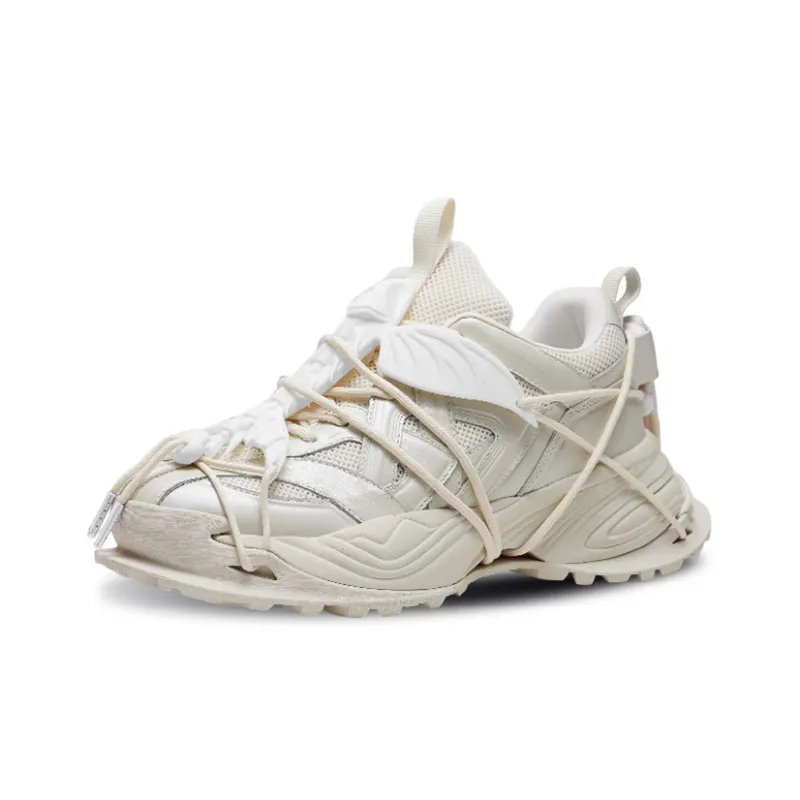 㦱 Wen Ray Low-Top Chunky Sneakers Unisex White-8