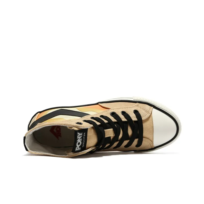 PONY Lightweight Anti Slip High Top Canvas Shoes Women's Tea Brown-3
