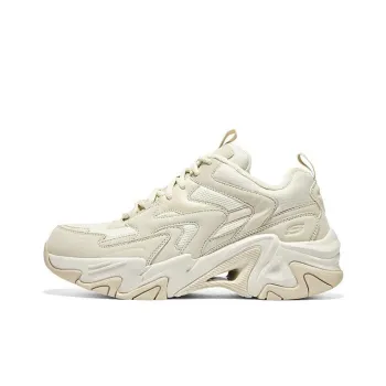 Skechers Stamina V6 Cushioned Slip Resistant Abrasion Resistant Low Top Chunky Sneakers Men's White Beige