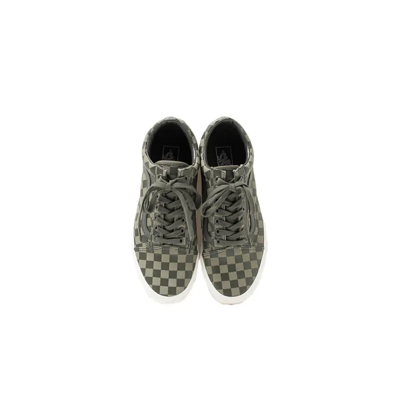Old Skool Vans 'High Density Dusty Olive Checkerboard'-4