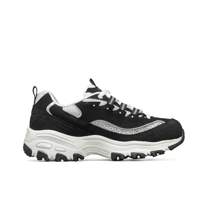 Skechers D Lites 1.0 Fashion Running Shoes Black/White Women's-1