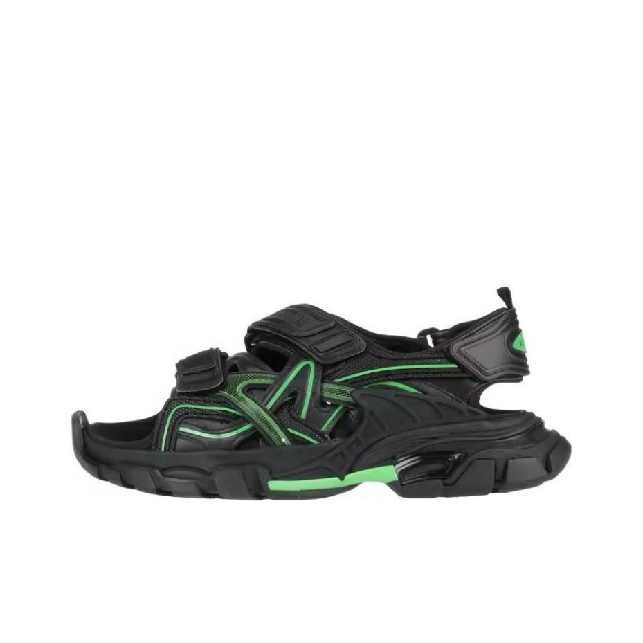 Balenciaga Women s Track Sandal Black Green POIZON