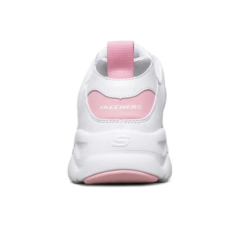 Skechers D'Lites Campus Leisure Chunky Shoes White/Pink Women's-3