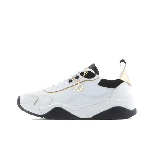 ARMANI EXCHANGE Logo charm Leather Lace up Sneakers
