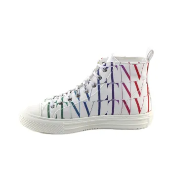 Valentino High Top Canvas Shoes Men's White