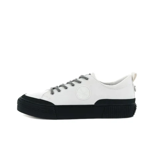 Palladium Studio 02 Cvs Anti-Slip Wear-Resistant Low-Top Canvas Shoes Women's White Black