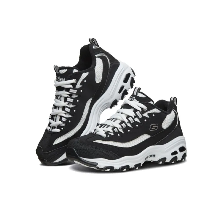 Skechers D Lites 1.0 Running Shoes 'Black And White' Women's-2