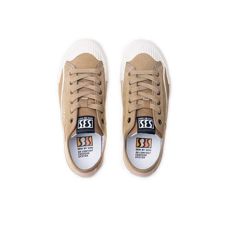 SEW BY SOU LAB Collection Canvas Shoes Unisex Brown Yellow-3